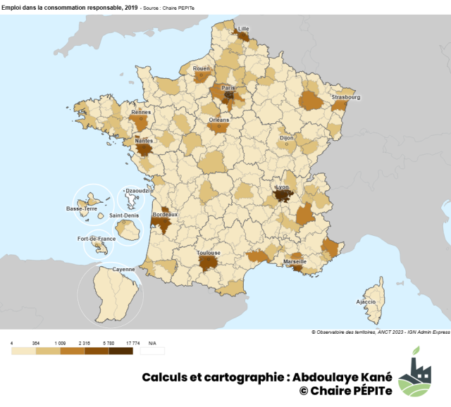 Emploi dans la consommation responsable, 2019