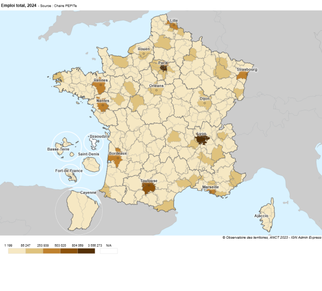 Emploi total, 2024